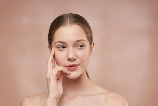 A youthful woman with a bare face